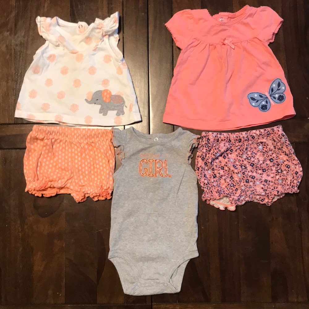 Carters | Onesie, shirts and shorts | Size 9 mth